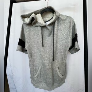Alternative Short Sleeve Hoodie- Light Grey- Size Small